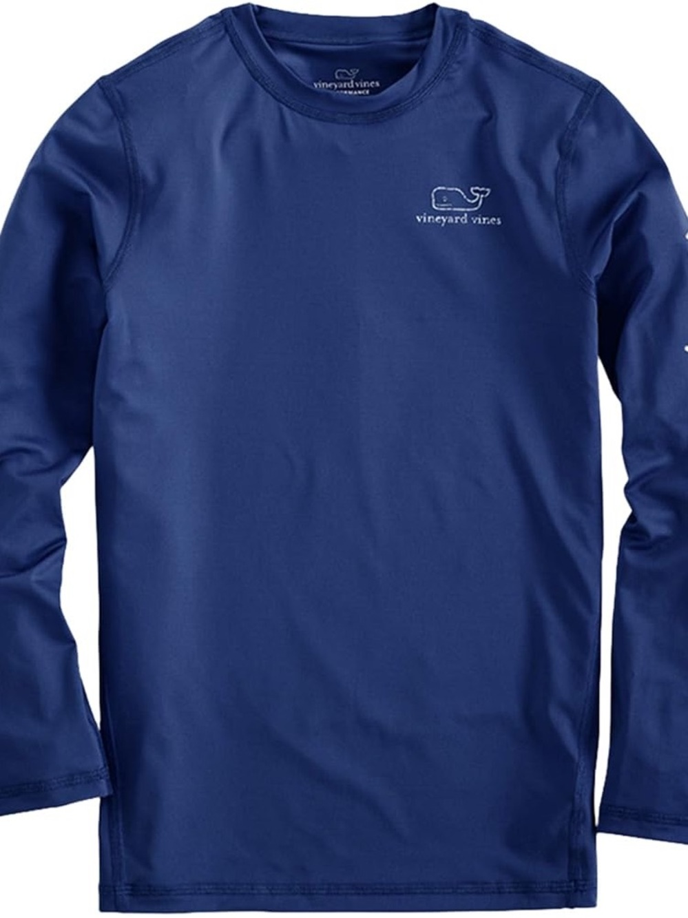 Boy’s Vineyard Vines Navy Blue Ling Sleeve Swim Rash Guard 12-14 Medium